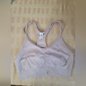 Yogaliscious Heathered Pink Athletic Bra